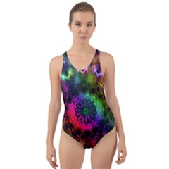 Pride Mandala Cut-out Back One Piece Swimsuit by MRNStudios