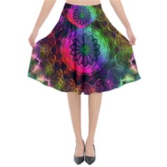 Pride Mandala Flared Midi Skirt by MRNStudios