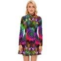 Pride Mandala Long Sleeve Velour Longline Dress View1