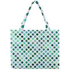 Polka-dot-green Mini Tote Bag by nate14shop