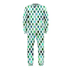 Polka-dot-green Onepiece Jumpsuit (kids) by nate14shop