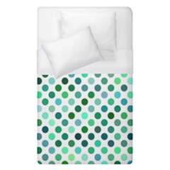 Polka-dot-green Duvet Cover (single Size) by nate14shop