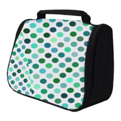 Polka-dot-green Full Print Travel Pouch (small) by nate14shop