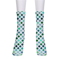 Polka-dot-green Crew Socks by nate14shop