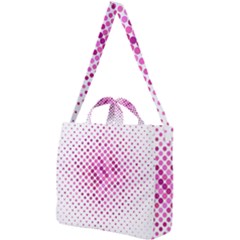 Polkadot-pattern Square Shoulder Tote Bag by nate14shop