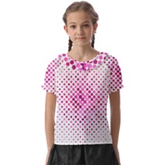 Polkadot-pattern Kids  Frill Chiffon Blouse