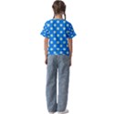 Polka-dots-blue Kids  Cuff Sleeve Scrunch Bottom Tee View2