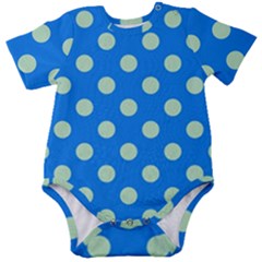 Polka-dots-blue Baby Short Sleeve Onesie Bodysuit by nate14shop