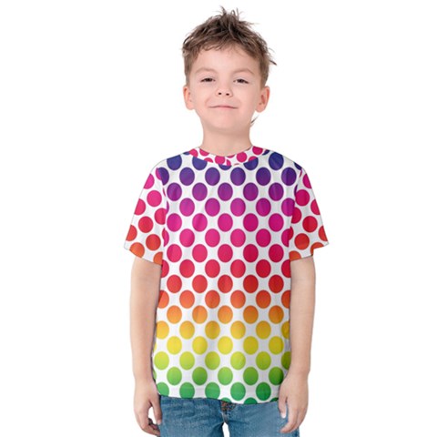 Polka-dots-callor Kids  Cotton Tee by nate14shop