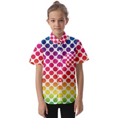 Polka-dots-callor Kids  Short Sleeve Shirt by nate14shop