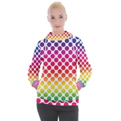 Polka-dots-callor Women s Hooded Pullover by nate14shop