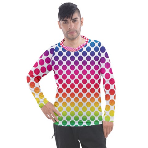 Polka-dots-callor Men s Pique Long Sleeve Tee by nate14shop