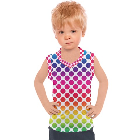 Polka-dots-callor Kids  Sport Tank Top by nate14shop