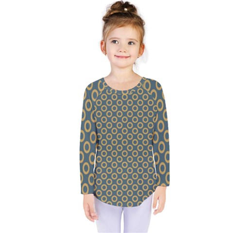 Polka-dots-gray Kids  Long Sleeve Tee by nate14shop