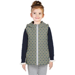 Polka-dots-gray Kids  Hooded Puffer Vest by nate14shop