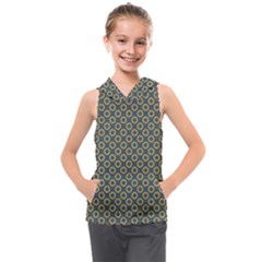 Polka-dots-gray Kids  Sleeveless Hoodie by nate14shop