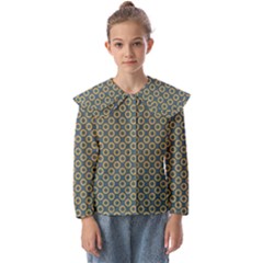 Polka-dots-gray Kids  Peter Pan Collar Blouse by nate14shop