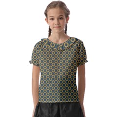 Polka-dots-gray Kids  Frill Chiffon Blouse by nate14shop