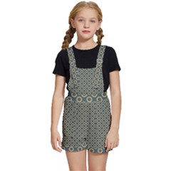 Polka-dots-gray Kids  Short Overalls by nate14shop