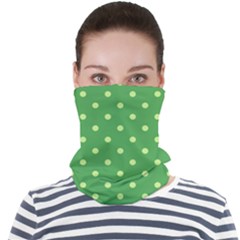 Polka-dots-green Face Seamless Bandana (adult) by nate14shop