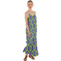 Polka-dots-green-blue Cami Maxi Ruffle Chiffon Dress View1