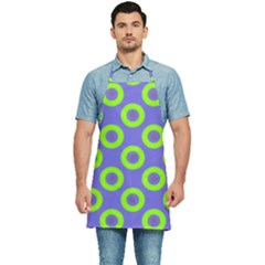 Polka-dots-green-blue Kitchen Apron by nate14shop