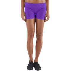 Polka-dots-lilac Yoga Shorts by nate14shop