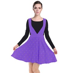 Polka-dots-lilac Plunge Pinafore Dress by nate14shop