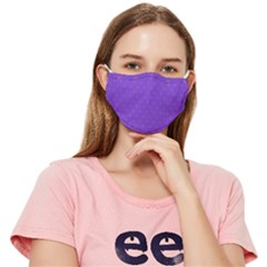 Polka-dots-lilac Fitted Cloth Face Mask (adult) by nate14shop