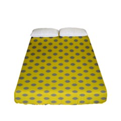 Polka-dots-light Yellow Fitted Sheet (full/ Double Size) by nate14shop