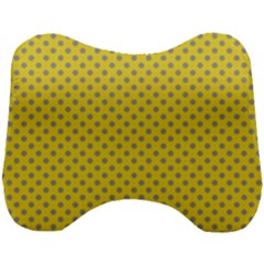 Polka-dots-light Yellow Head Support Cushion