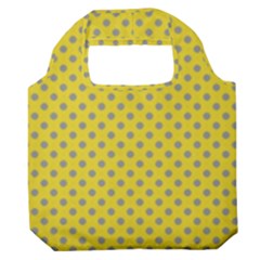 Polka-dots-light Yellow Premium Foldable Grocery Recycle Bag