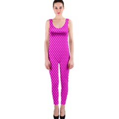 Polkadots-pink One Piece Catsuit by nate14shop