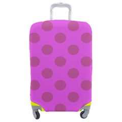 Polka-dots-purple Luggage Cover (medium) by nate14shop