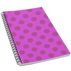 Polka-dots-purple 5 5  X 8 5  Notebook by nate14shop