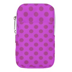 Polka-dots-purple Waist Pouch (large) by nate14shop