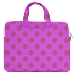 Polka-dots-purple Macbook Pro 16  Double Pocket Laptop Bag 