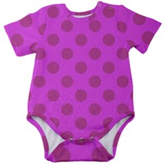 Polka-dots-purple Baby Short Sleeve Onesie Bodysuit