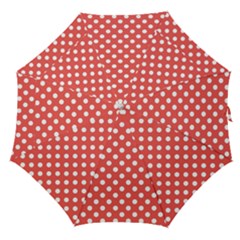 Polka-dots-red Straight Umbrellas by nate14shop