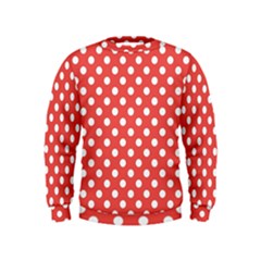 Polka-dots-red Kids  Sweatshirt by nate14shop