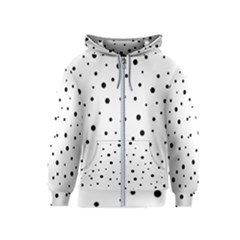 Polkadots-white Kids  Zipper Hoodie by nate14shop