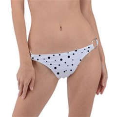 Polkadots-white Ring Detail Bikini Bottom by nate14shop