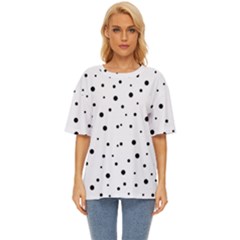 Polkadots-white Oversized Basic Tee by nate14shop