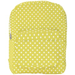 Polka-dots-yellow Full Print Backpack by nate14shop