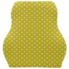 Polka-dots-yellow Car Seat Velour Cushion  by nate14shop