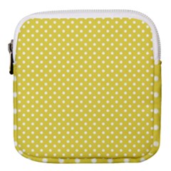 Polka-dots-yellow Mini Square Pouch