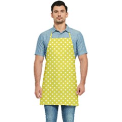 Polka-dots-yellow Kitchen Apron by nate14shop