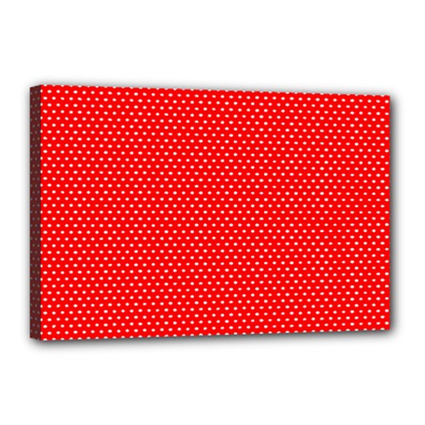 Red-polka Canvas 18  X 12  (stretched) by nate14shop