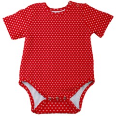 Red-polka Baby Short Sleeve Onesie Bodysuit by nate14shop