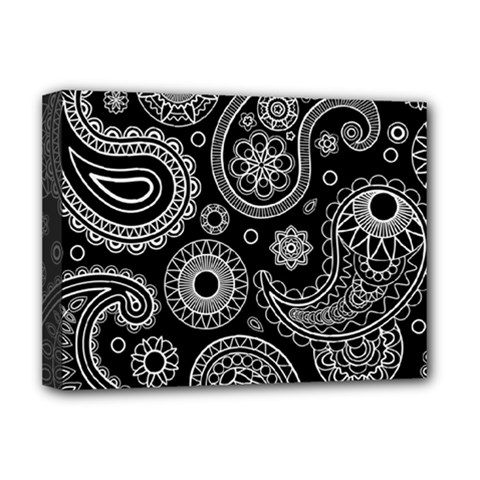 Seamless Paisley Pattern Deluxe Canvas 16  X 12  (stretched)  by nate14shop